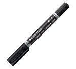 Marqueur permanent Staedtler Lumocolor duo pointes ogive fine 0,6 mm et biseautée 1,5 à 4 mm