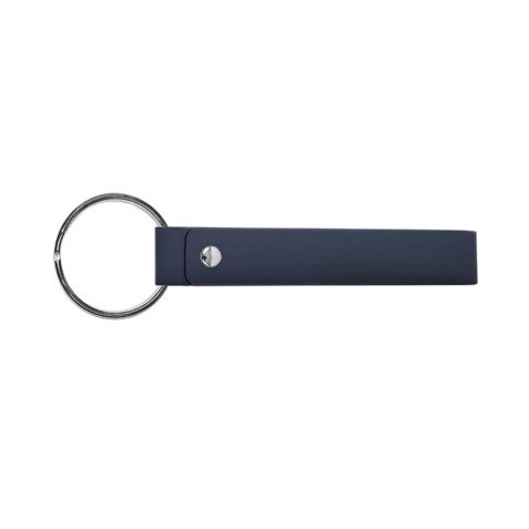 Promotional keychain with carabiner in recycled leather - marking by embossing