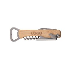 Advertising waiter's corkscrew with corkscrew and bottle opener - laser engraving marking