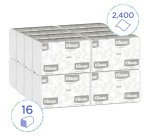 Papier essuie-mains pliage enchevêtré Kleenex Airflex 1890 - Carton de 2400
