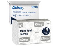 Papier essuie-mains pliage enchevêtré Kleenex Airflex 1890 - Carton de 2400