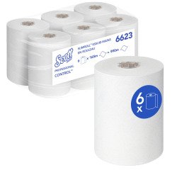 Rouleau d'essuie-mains Scott® Control™ Slimroll™ simple épaisseur 6667 - Carton de 6