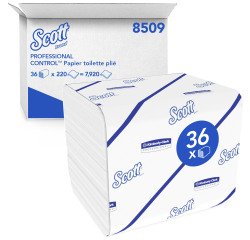 Papier toilette en paquet double épaisseur Scott® Control™ 8509 - 36 x 220 feuilles