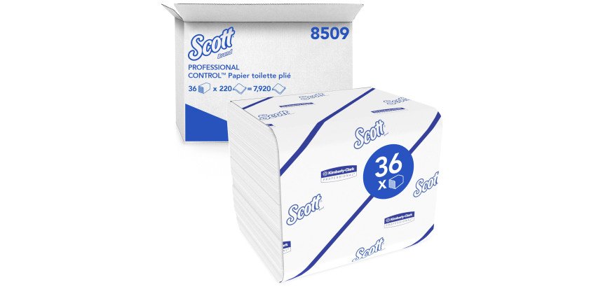 Papier toilette en paquet double épaisseur Scott® Control™ 8509 - 36 x 220 feuilles