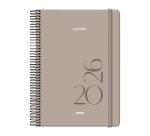 Agenda espiral Día Página Montana Dohe 14 x 20 cm Beige