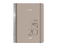 Agenda espiral Día Página Montana Dohe 14 x 20 cm Beige