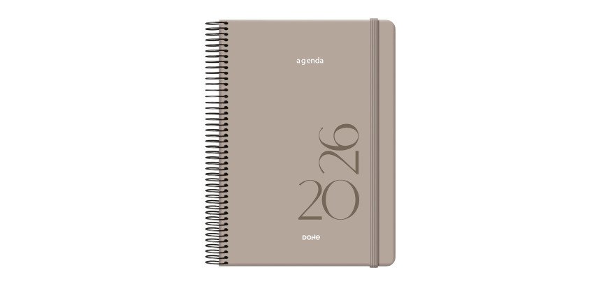 Agenda espiral Día Página Montana Dohe 14 x 20 cm Beige