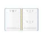 Agenda espiral Día Página Velvet Dohe 14 x 20 cm Azul