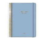 Agenda espiral Día Página Velvet Dohe 14 x 20 cm Azul