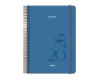 Agenda espiral Día Página Montana Dohe 14 x 20 cm Azul