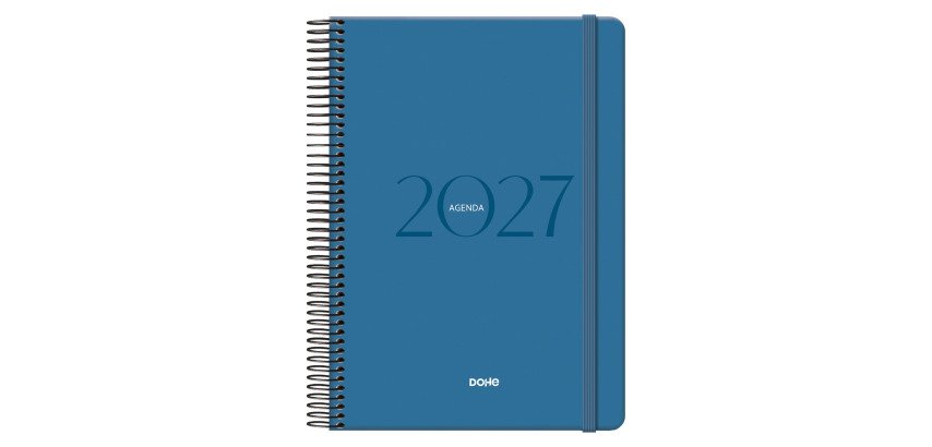 Agenda espiral Día Página Montana Dohe 14 x 20 cm Azul