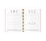 Agenda espiral Día Página Velvet Dohe 14 x 20 cm Rosa