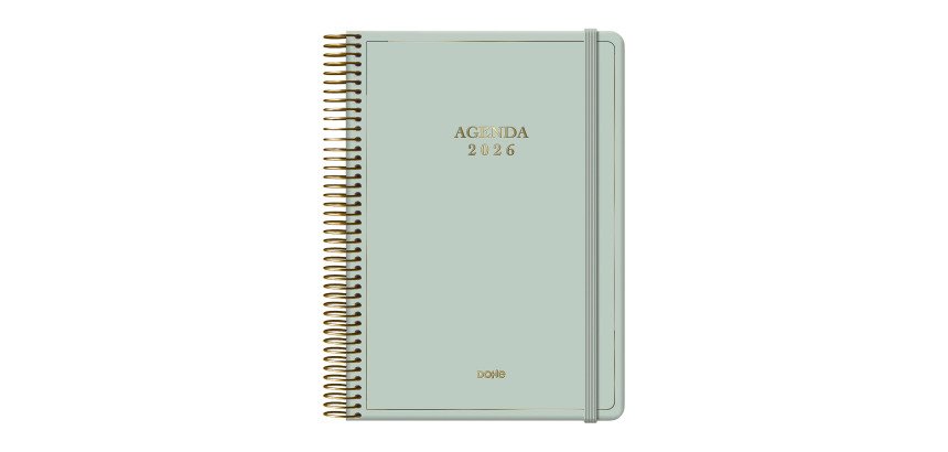 Agenda espiral Día Página Velvet Dohe 14 x 20 cm Verde