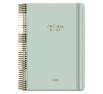 Agenda espiral Día Página Velvet Dohe 14 x 20 cm Verde