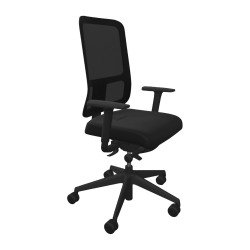 Chaise de bureau Sitizen maille avec accoudoirs 3D noir