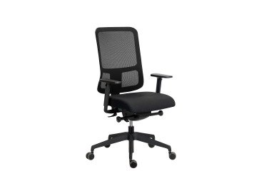 Desk chair Sitizen - synchronous mechanism with seat depth adjustment - mesh - 3D armrests - black