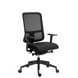 Chaise de bureau Ofys maille avec accoudoirs 3D noir