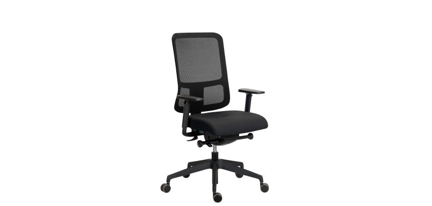 Chaise de bureau Ofys maille avec accoudoirs 3D noir