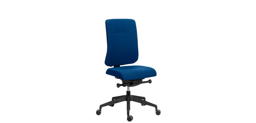 Ergonomische bureaustoel Sitizen, synchromechanisme met zitdiepteverstelling, brandwerende stof, met of zonder armleuningen, zwarte poten