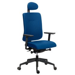 Chaise de bureau Sitizen tissu avec accoudoirs 4D et appui-tête