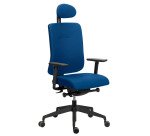Chaise de bureau ergonomique Sitizen - Mécanisme synchrone -Tissu - Avec ou sans accoudoirs -Pieds noirs - Appui tête