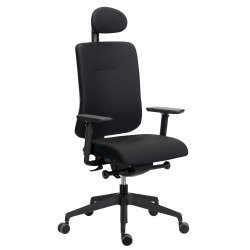 Chaise de bureau Sitizen tissu avec accoudoirs 4D et appui-tête