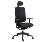Chaise de bureau ergonomique Sitizen - Mécanisme synchrone -Tissu - Avec ou sans accoudoirs -Pieds noirs - Appui tête