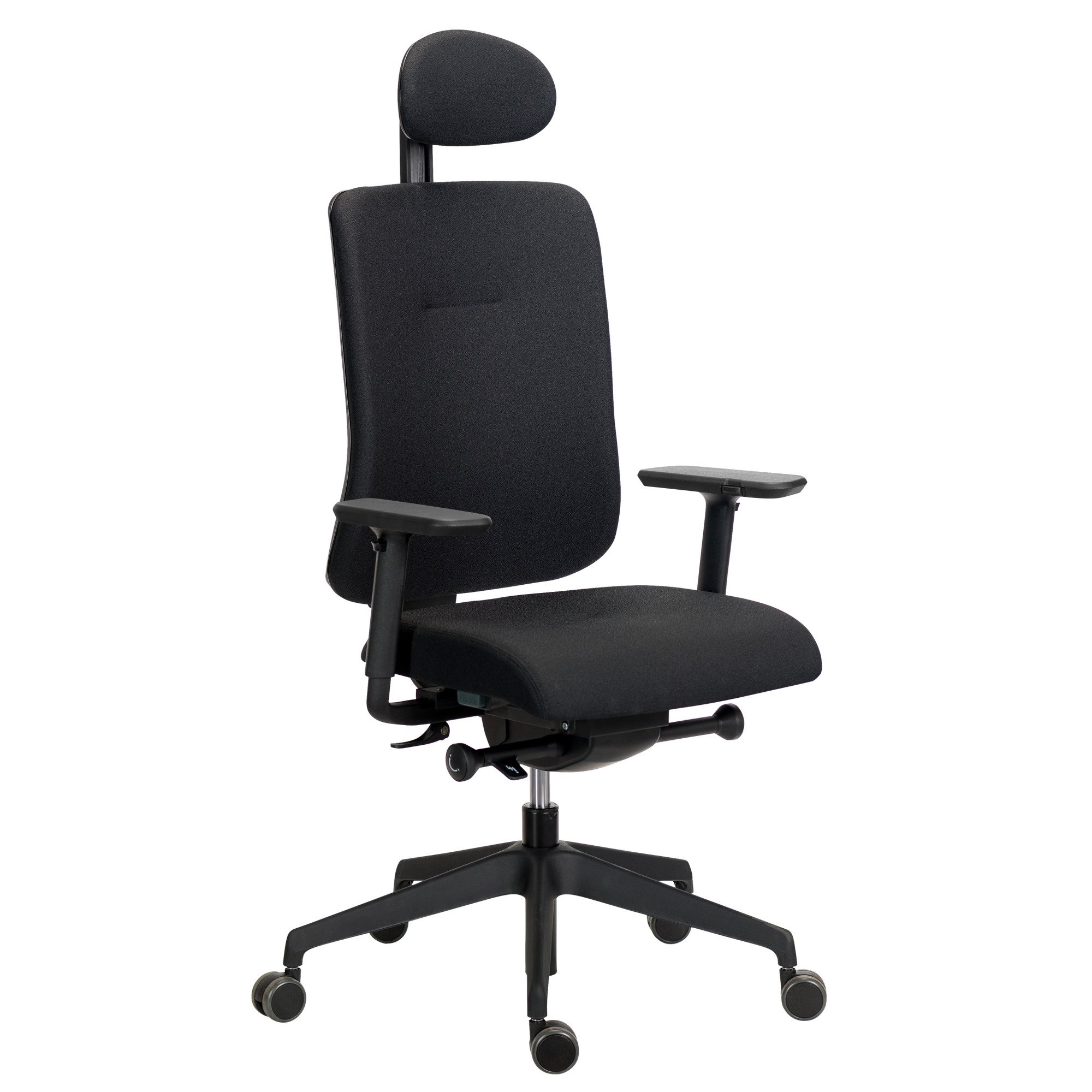Chaise de bureau ergonomique Sitizen - Mécanisme synchrone -Tissu - Avec ou sans accoudoirs -Pieds noirs - Appui tête