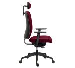 Chaise de bureau Ofys tissu avec accoudoirs 4D et appui-tête