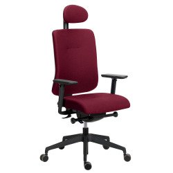 Chaise de bureau Sitizen tissu avec accoudoirs 4D et appui-tête