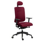 Bürostuhl Sitizen - Ergonomischer Bürostuhl - Synchronmechanik - Stoffbezug - Mit oder ohne Armlehnen - Schwarze Füße - Kopfstütze