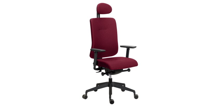 Chaise de bureau Ofys tissu avec accoudoirs 4D et appui-tête