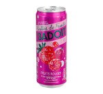 Eau gazeuse Badoit Bulles de fruits Bio fruits rouges 33 cl - 24 bouteilles