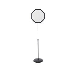 Octagonal black Bi-Office lacquered floor sign