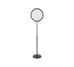 Panneau octogonale sur pied laqué Bi-Office noir