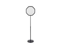 Octagonal black Bi-Office lacquered floor sign