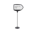 Panneau flèche sur pied laqué  Bi-Office noir