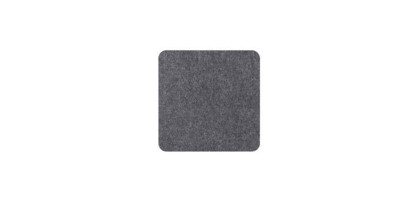 Panneau mural acoustique Wall Sculpo carré , PET gris foncé,  L 600 x H 600 mm ARCHYI