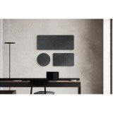 Panneau mural acoustique Wall Sculpo carré , PET gris foncé,  L 600 x H 600 mm ARCHYI