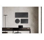 Panneau mural acoustique Wall Sculpo rond, PET gris foncé, Diamètre 45 cm ARCHYI