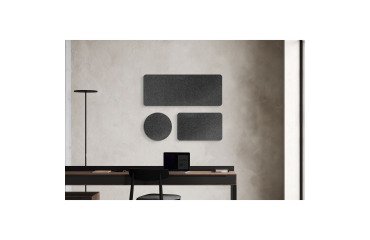 Panneau mural acoustique Wall Sculpo carré , PET gris foncé,  L 600 x H 600 mm ARCHYI