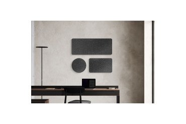 Panneau mural acoustique Wall Sculpo carré , PET gris foncé,  L 600 x H 600 mm ARCHYI