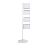 Panneau d'affichage autoportant à clip Bi-Office Snap Display cadre aluminium pour 4 affiches A4