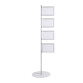 Zelfstaand informatiebord met klem Bi-Office Snap Display aluminium frame voor 4 A4-posters