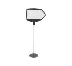 Panneau flèche sur pied laqué  Bi-Office noir