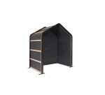 Alcôve acoustique - cabine de confidentialité Villa Sculpo, PET gris foncé,  L 200 x H 230 x P 124,5 cm ARCHYI