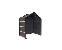 Alcôve acoustique - cabine de confidentialité Villa Sculpo, PET gris foncé,  L 200 x H 230 x P 124,5 cm ARCHYI