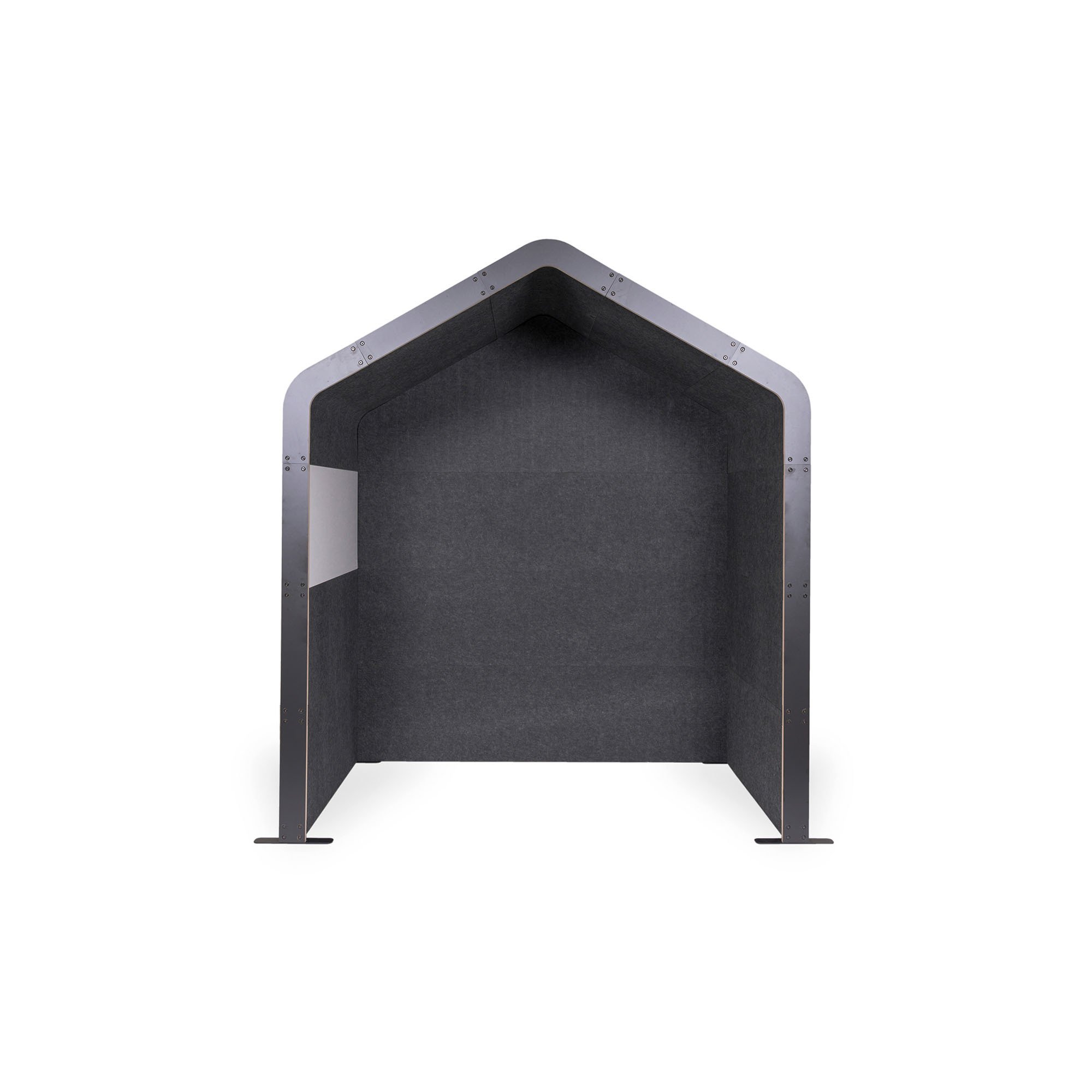 Alkoven akustisch Villa Sculpo, dunkelgraues PET, L 200 x B 230 x H 124,5 cm ARCHYI