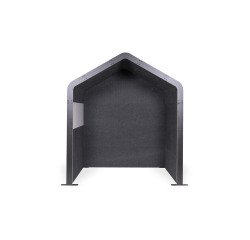 Acoustic alcove Villa Sculpo, PET dark grey, W 200 x H 230 x D 124.5 cm ARCHYI