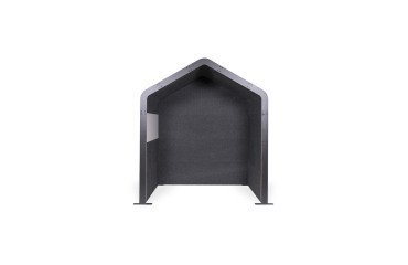 Acoustic alcove Villa Sculpo, PET dark grey, W 200 x H 230 x D 124.5 cm ARCHYI